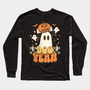 Boo Yeah Halloween Ghost Long Sleeve T-Shirt